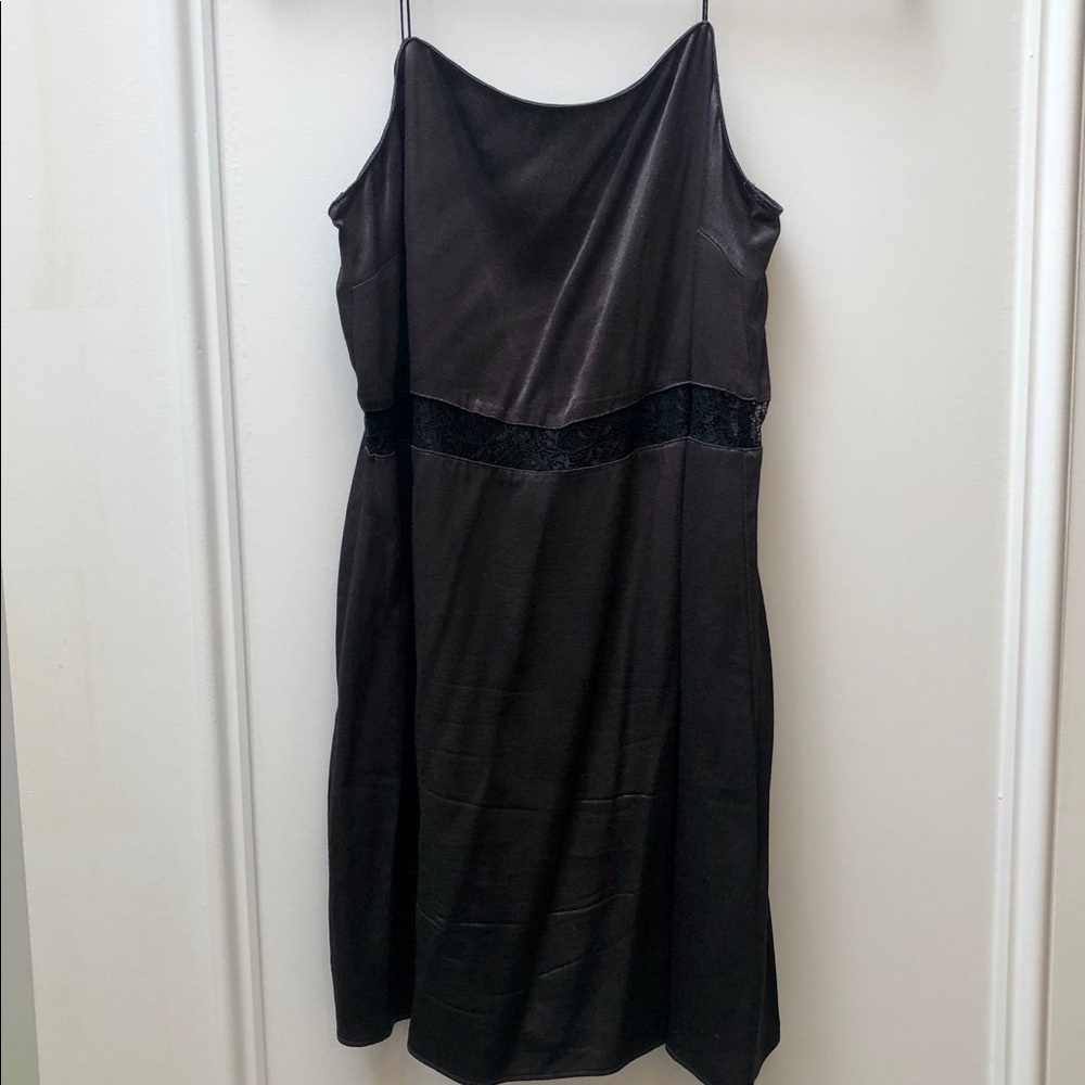 Zara Mini Silky Slip Dress with Sheer Waist
